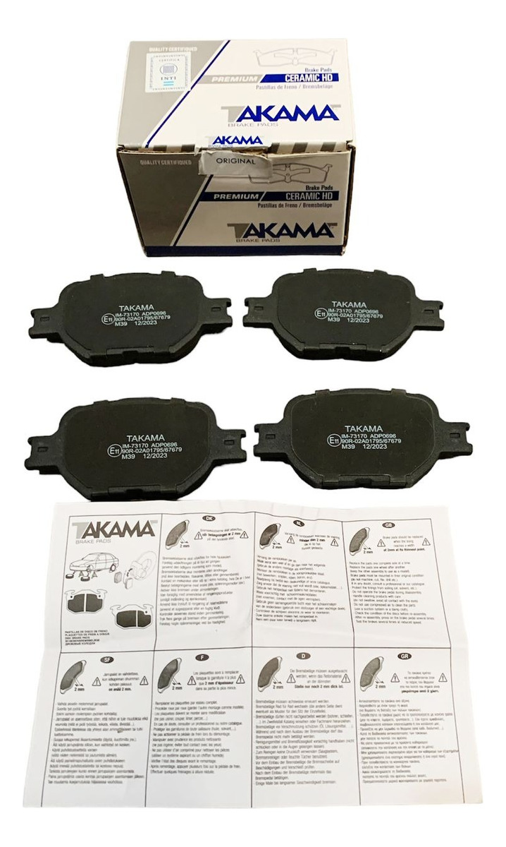 Pastillas Freno Delanteras Para Toyota Corolla 03-08 Td