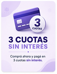 3 cuotas sin interés