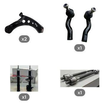 Kit Etios: 2 Parrillas + 1 Extremos + 1 Amortiguadores + 2 Precap